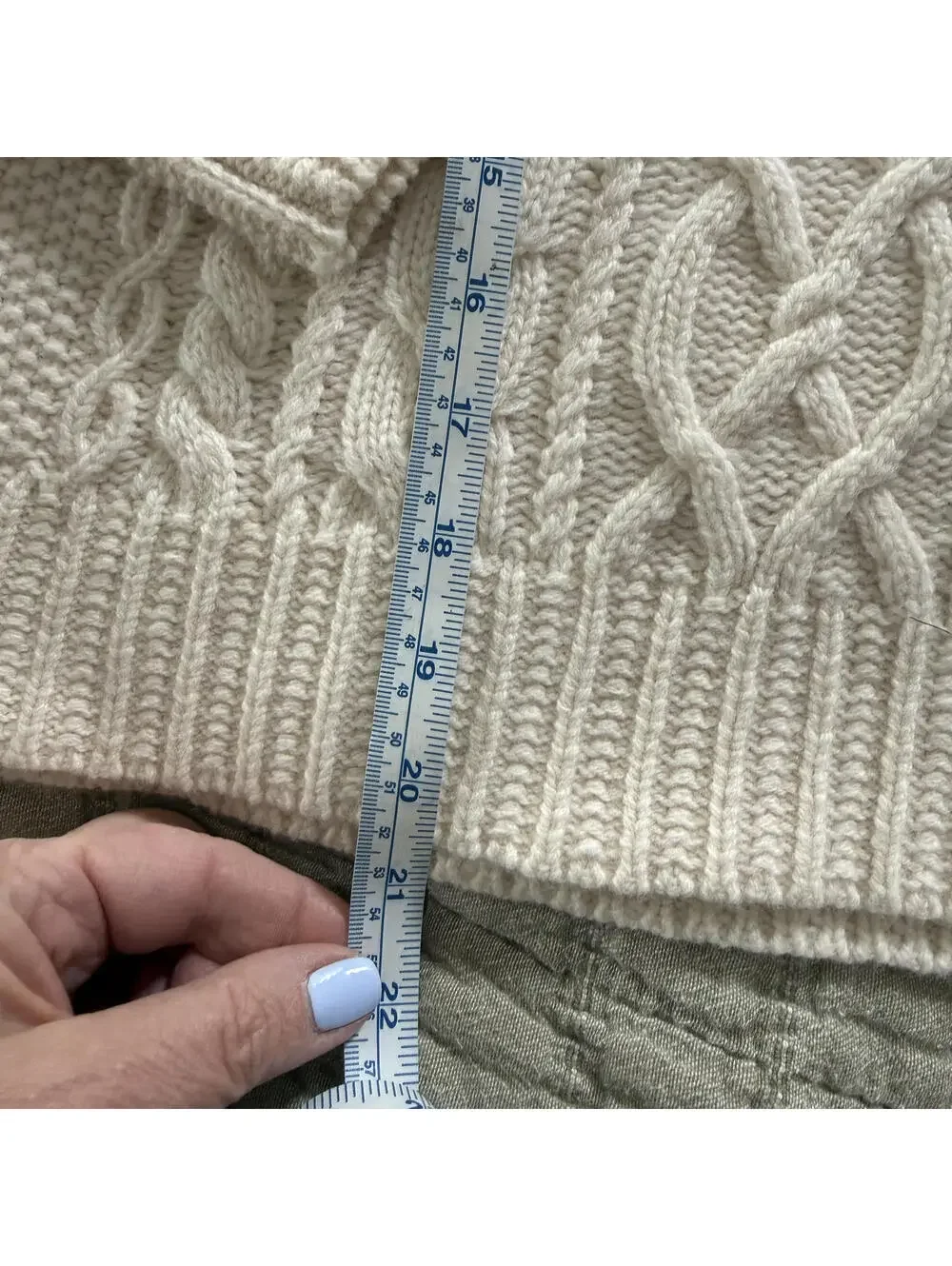 POLO RALPH LAUREN Girls  L Wool/Cashmere Cable Knit Turtlemeck Ivory Sweater NWT